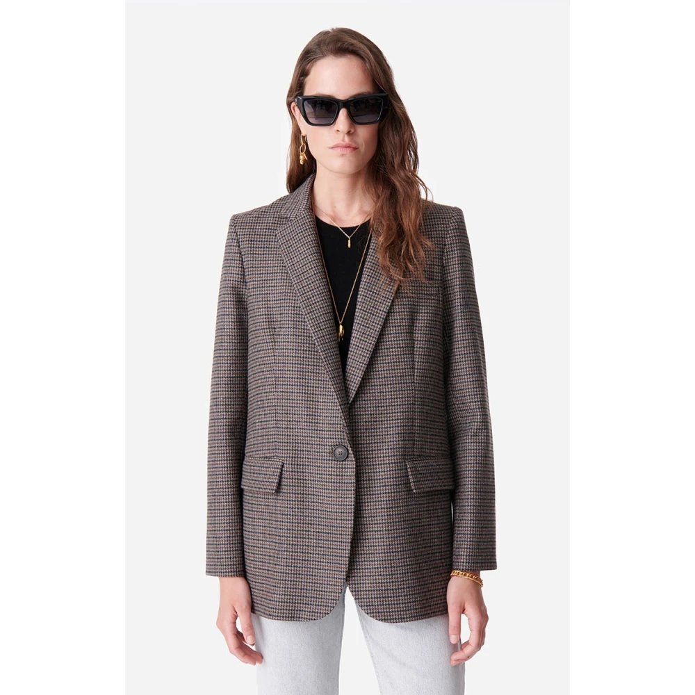 Vanessa Bruno Klassieke Tilia Blazer met Tweed Patroon Gray Dames