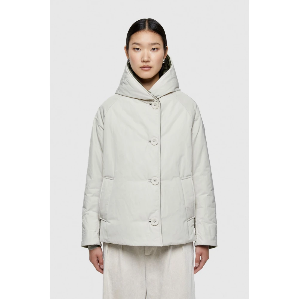 OOF Wear Omkeerbare korte jas met capuchon Green Dames