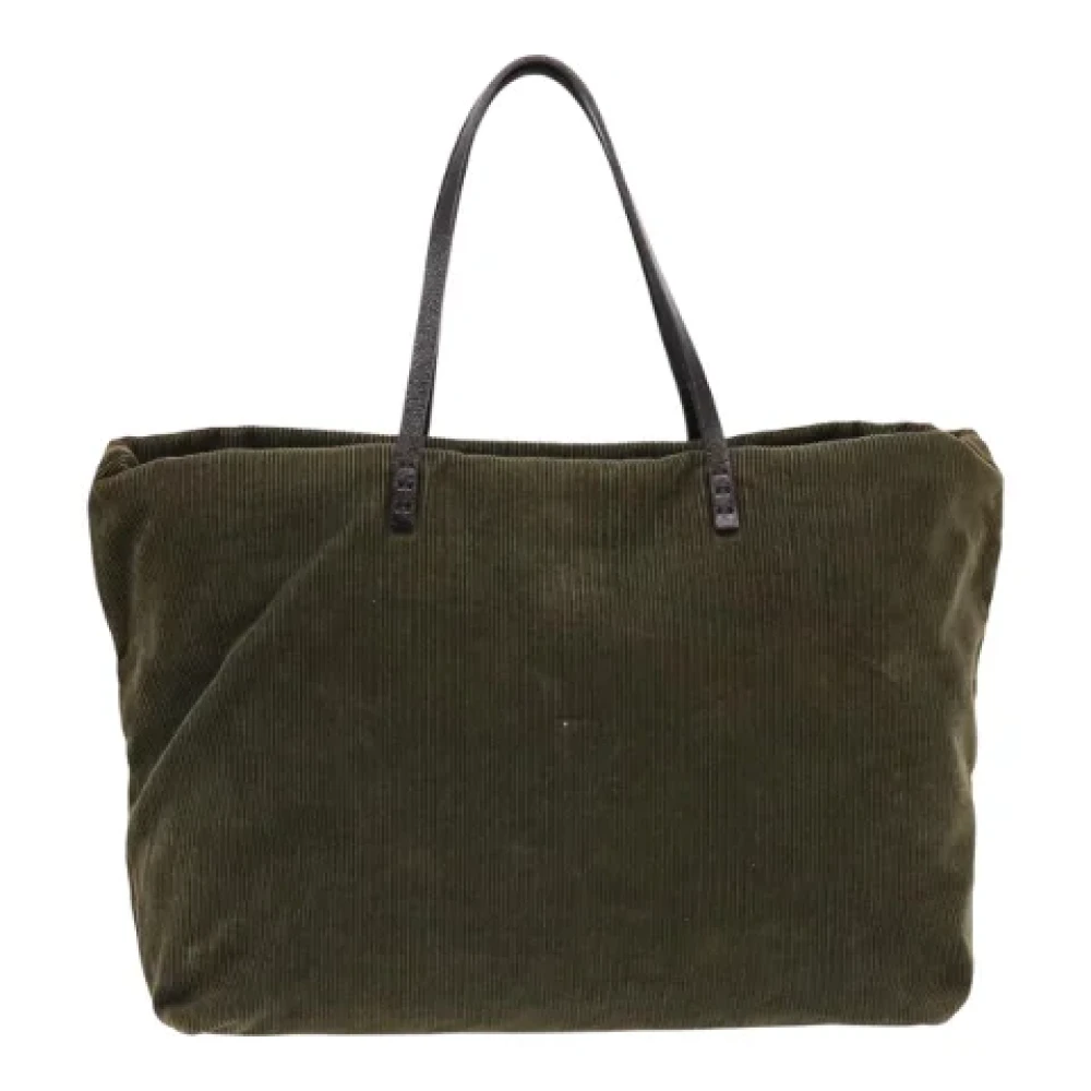 Fendi Vintage Pre-owned Corduroy fendi-bags Green Dames
