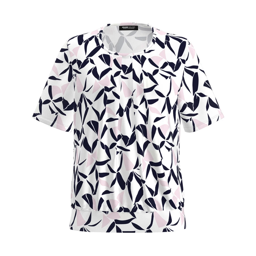 Frank Walder Korte Mouw Top Blouse Shirt Multicolor Dames