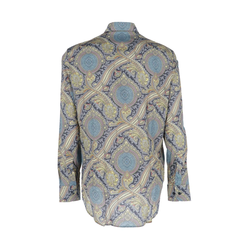 ETRO Casual Katoenen Overhemd voor Mannen Blue Heren