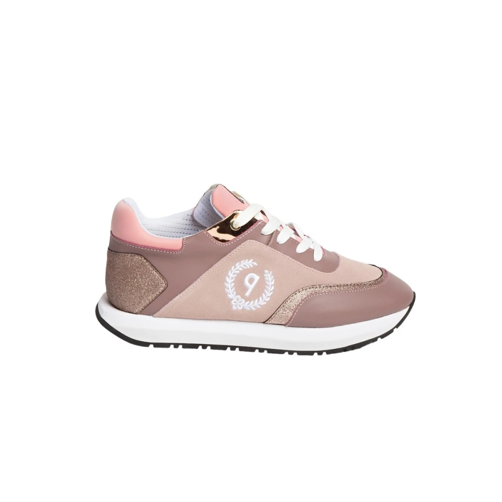 Pollini Lage Leren Sneakers voor Vrouwen Dames Schoenen Roze