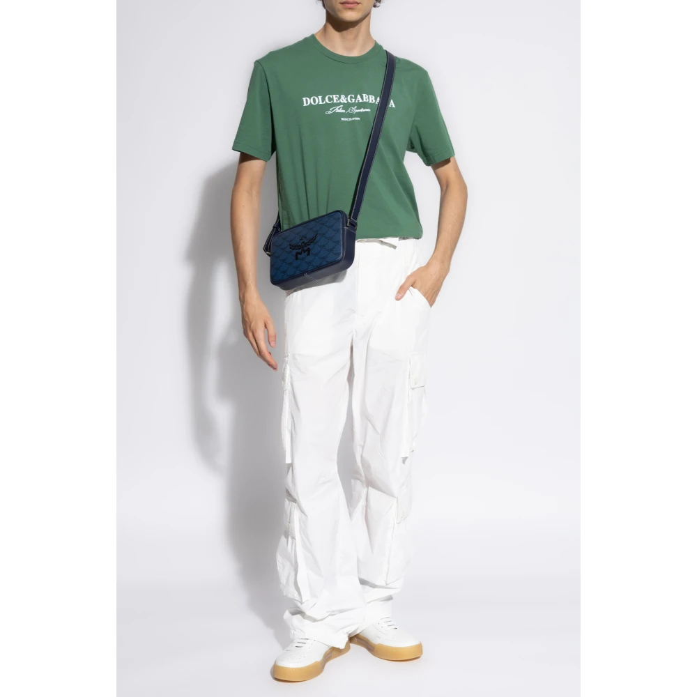 Dolce & Gabbana Bedrukt T-shirt Green Heren