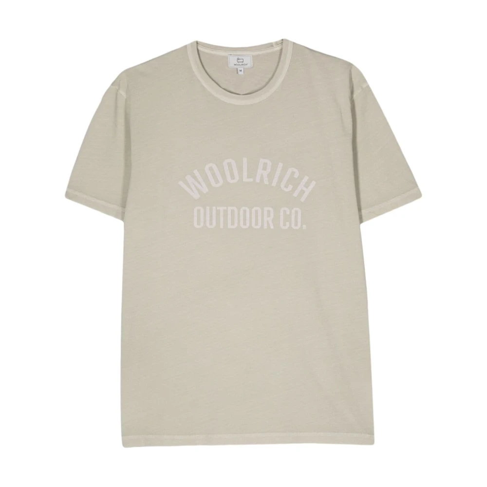 Woolrich Veelzijdig Jersey T-shirt met Unieke Afwerking Green Heren