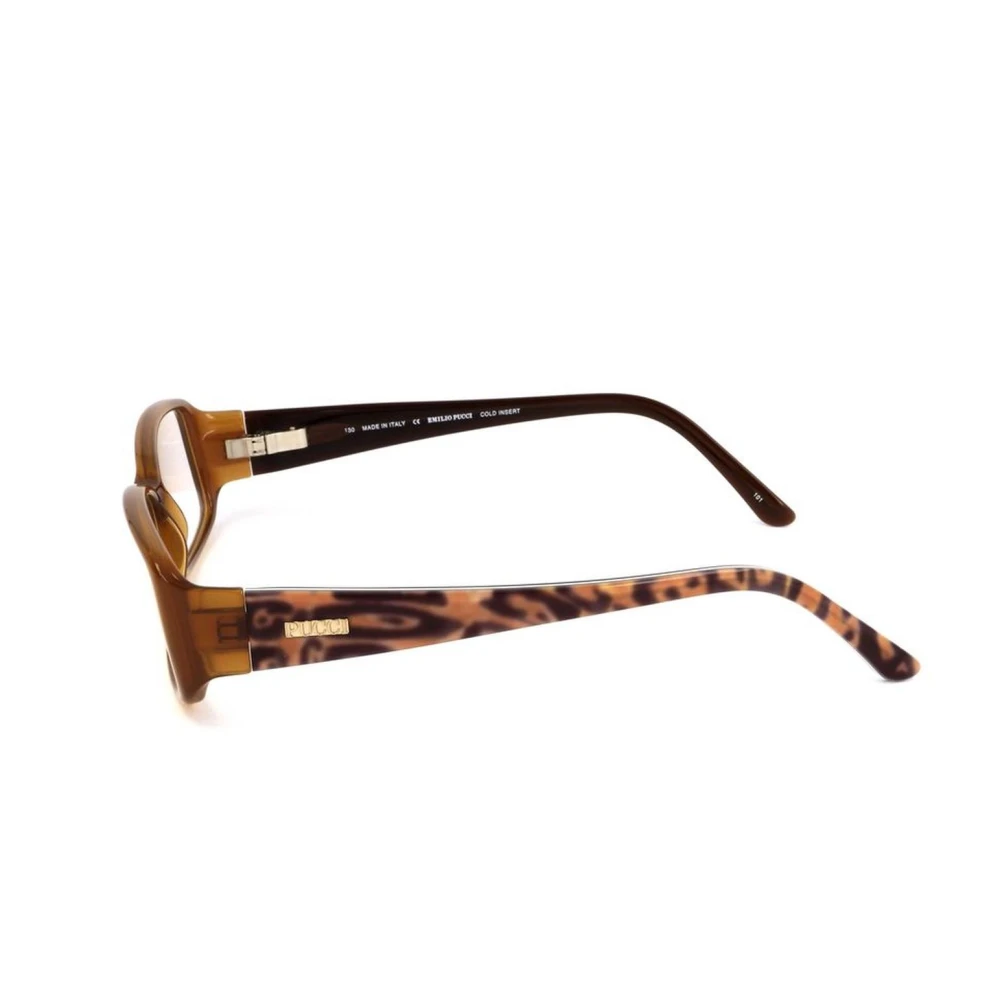 EMILIO PUCCI Bruine Plastic Frame Bril voor Vrouwen Brown Dames