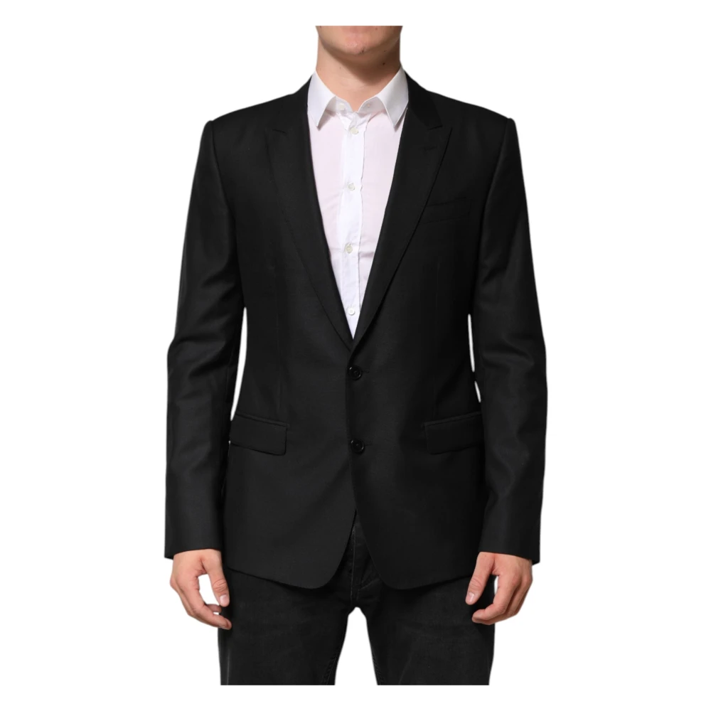 Dolce & Gabbana Men's Black Wool Single Breasted Jacket Blazer