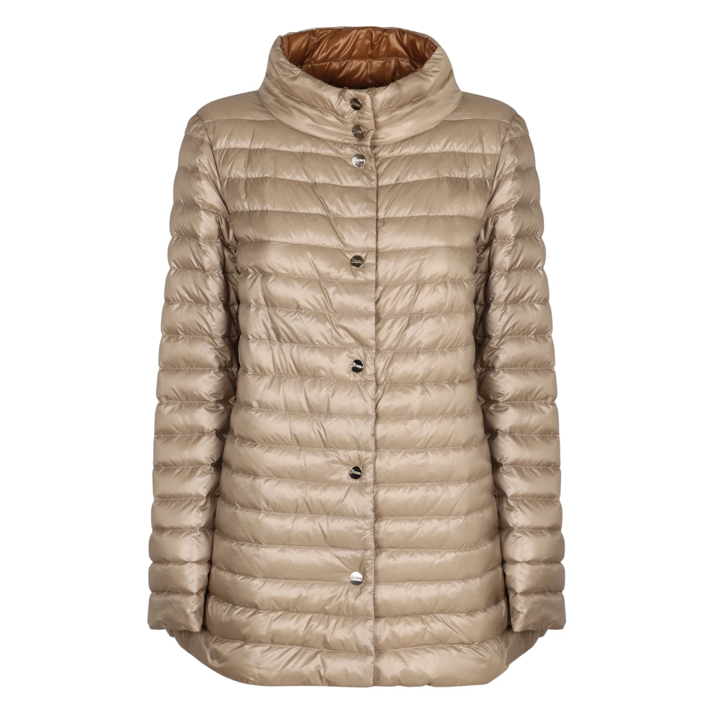 Herno Omkeerbare Gewatteerde Donsjas Beige Dames