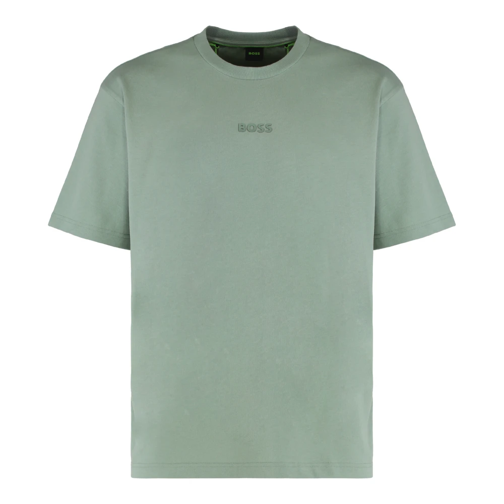 Hugo Men's Green T-Shirts, S, Crew Neck T-Shirt
