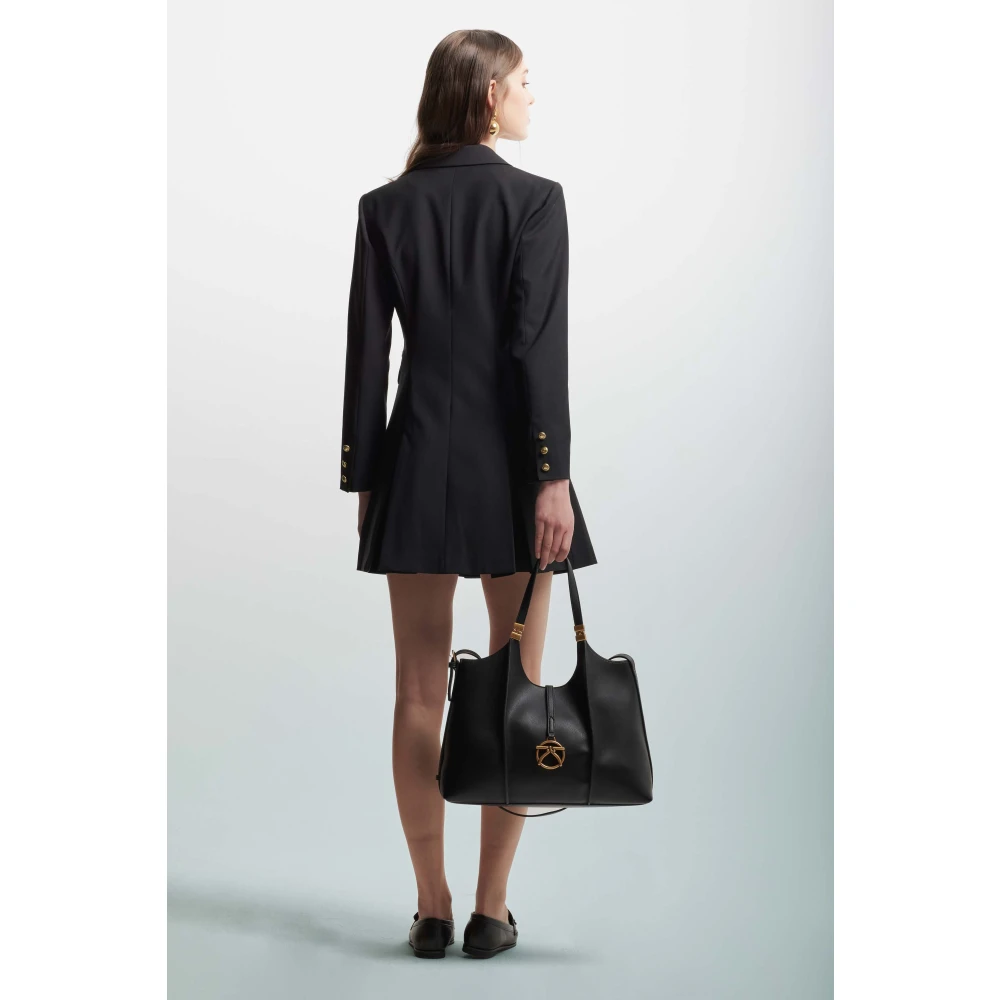 Kocca Elegante Blazerjurk met Plooien Black Dames
