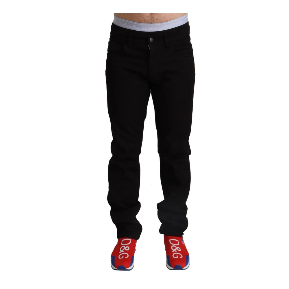 Dolce & Gabbana Men's Black Logo Skinny Trousers Italy Made Extra Small