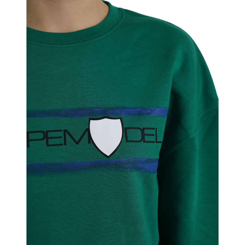 Philippe Model Groene Katoenen Logotrui Green Dames