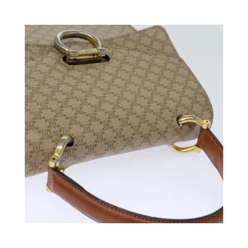 Celine Vintage Pre-owned Canvas handbags Beige Dames