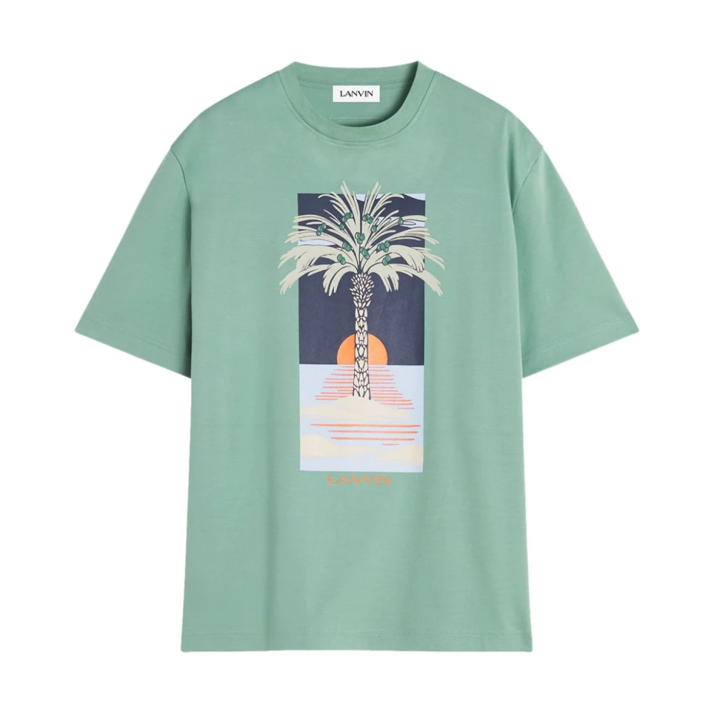 Lanvin Zeegroene Crew Neck T-shirt Green Heren