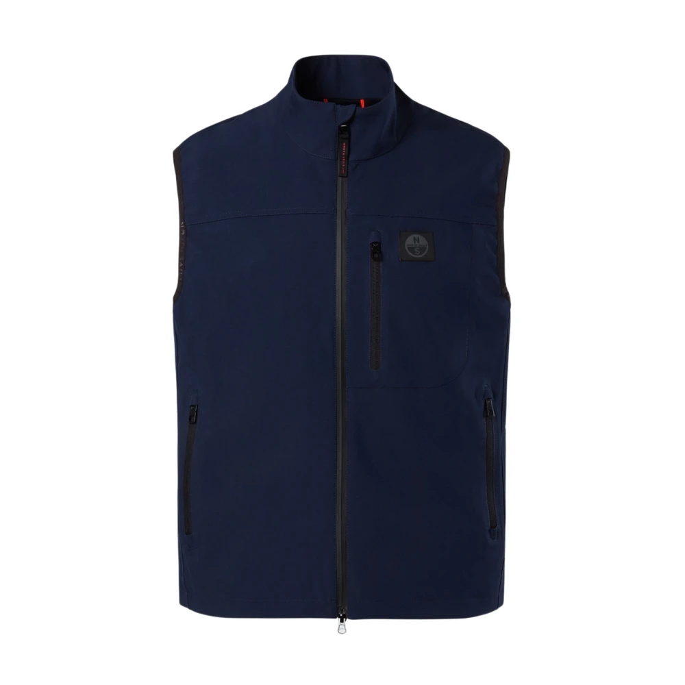 North Sails Blue Waistcoats, Male, S, Ifuru Vest Outdoor Windproof Tech 603035