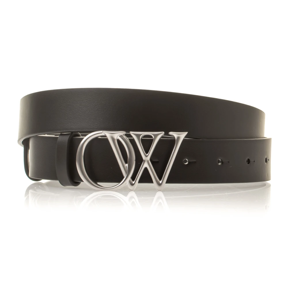 Off White Initialen Riem Black Heren