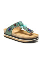sandales-en-resine-et-pompon-turquoise-multicolore