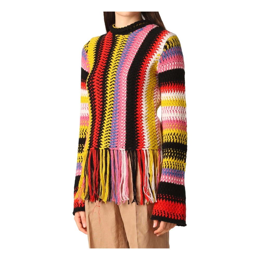 Chloé Luxe Cashmere Sweater Zwart Multicolor Dames