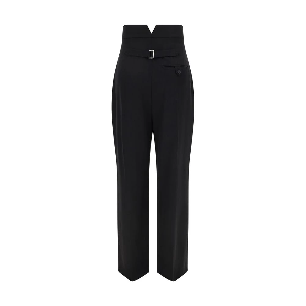 alexander mcqueen Wijde Pijp Wollen Broek Black Dames