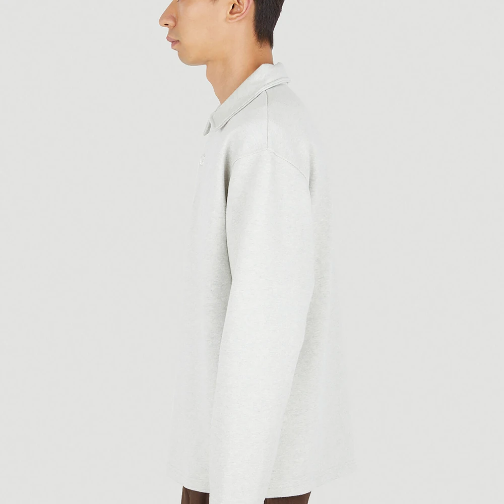 Another Aspect Organisch Katoenen Polo Shirt Gray Heren