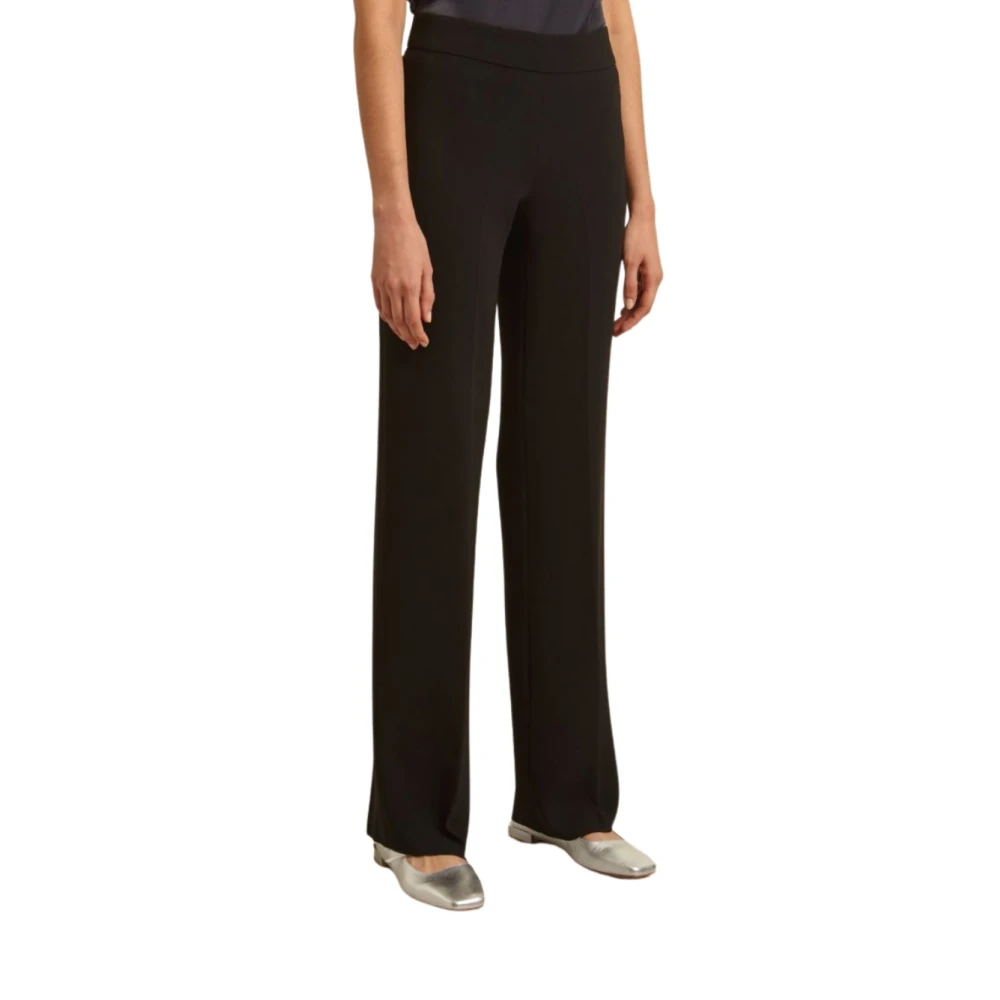 Max Mara Black Wide Trousers, Female, Xl, Estense Wide Trousers
