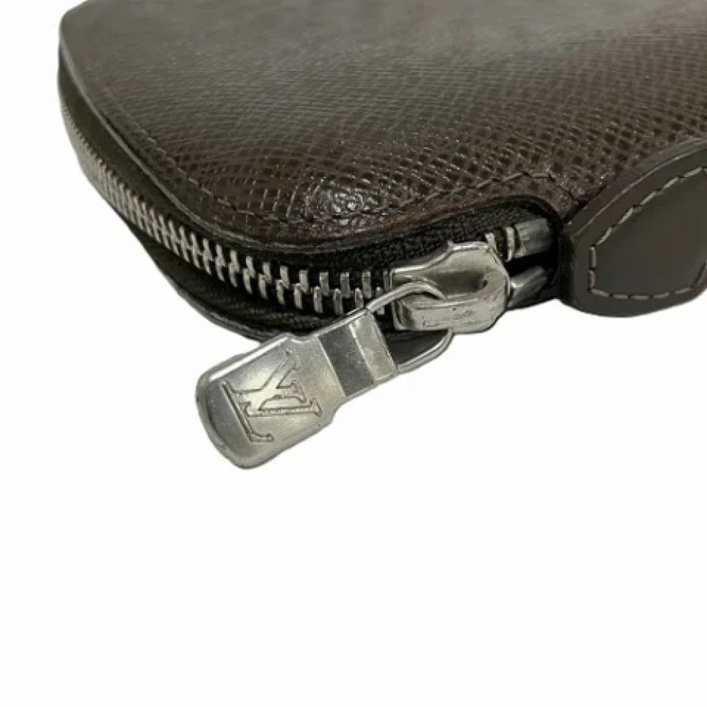 Louis Vuitton Vintage Pre-owned Leather wallets Gray Heren