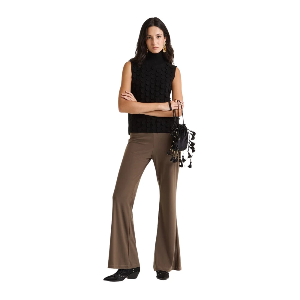 Maliparmi Donna Beige Tecno Jersey Trousers