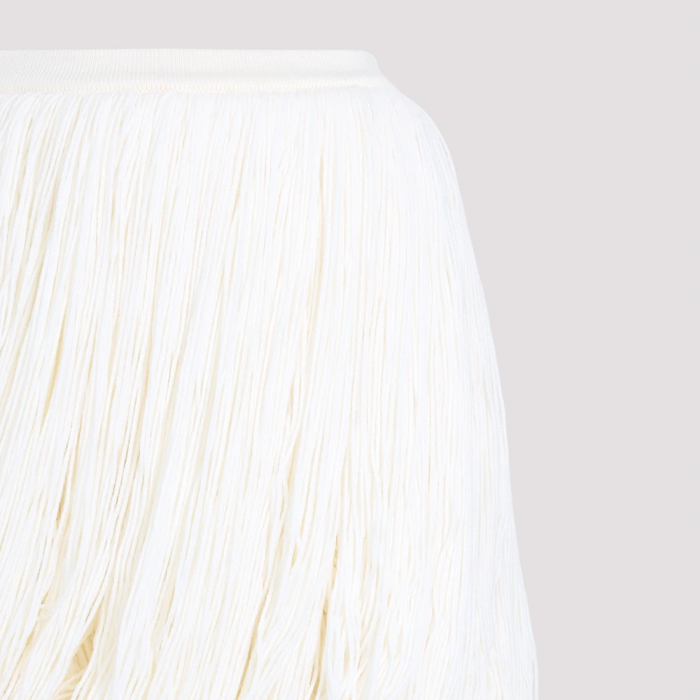 Alaïa Fringe Rok in Off-White Dames