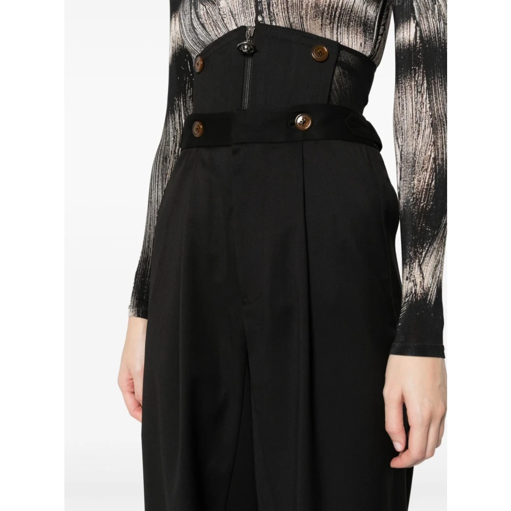 Vivienne Westwood Zwarte broek met korsetdetail Black Dames