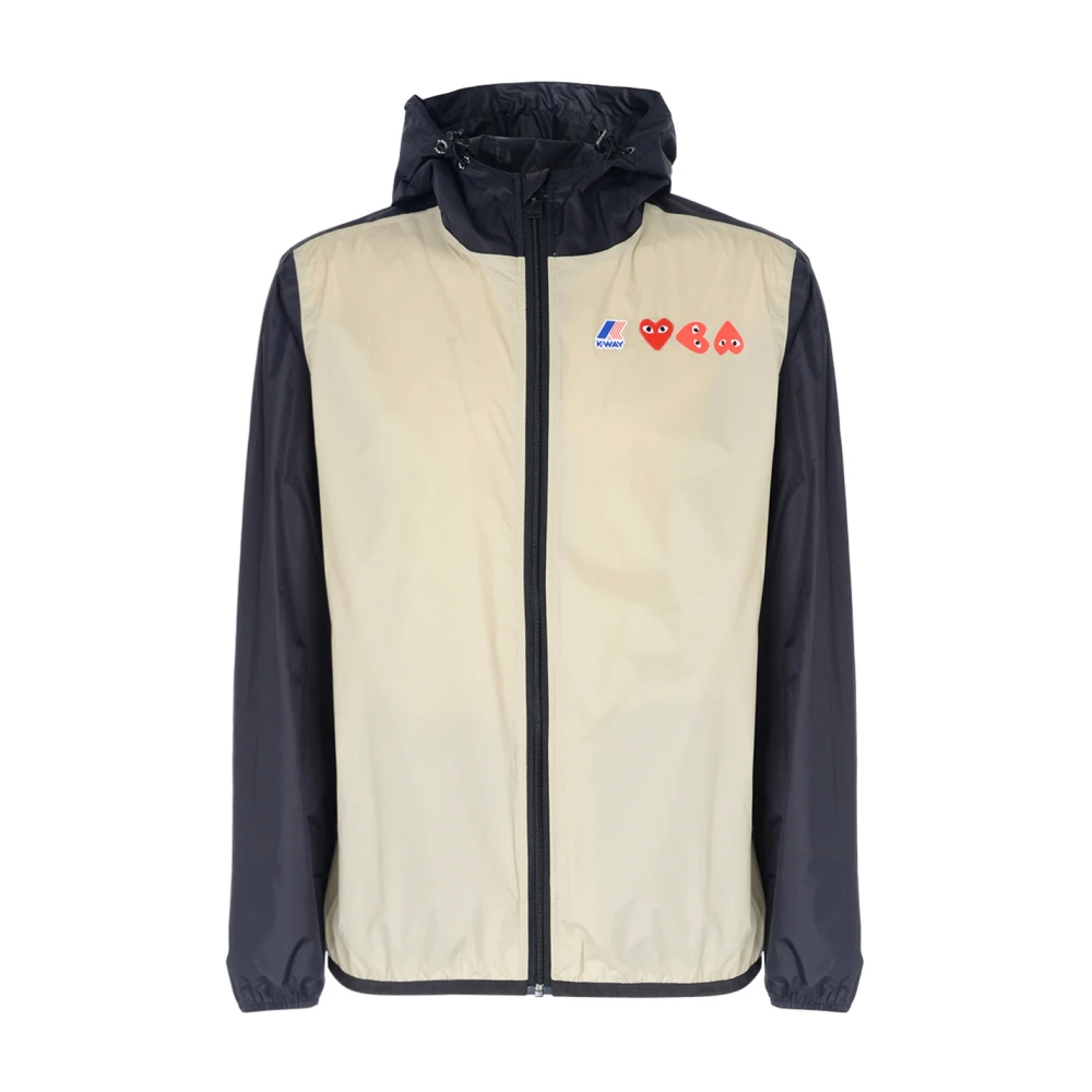 Comme des Garçons Play Winddichte jas in zwart en beige Heren