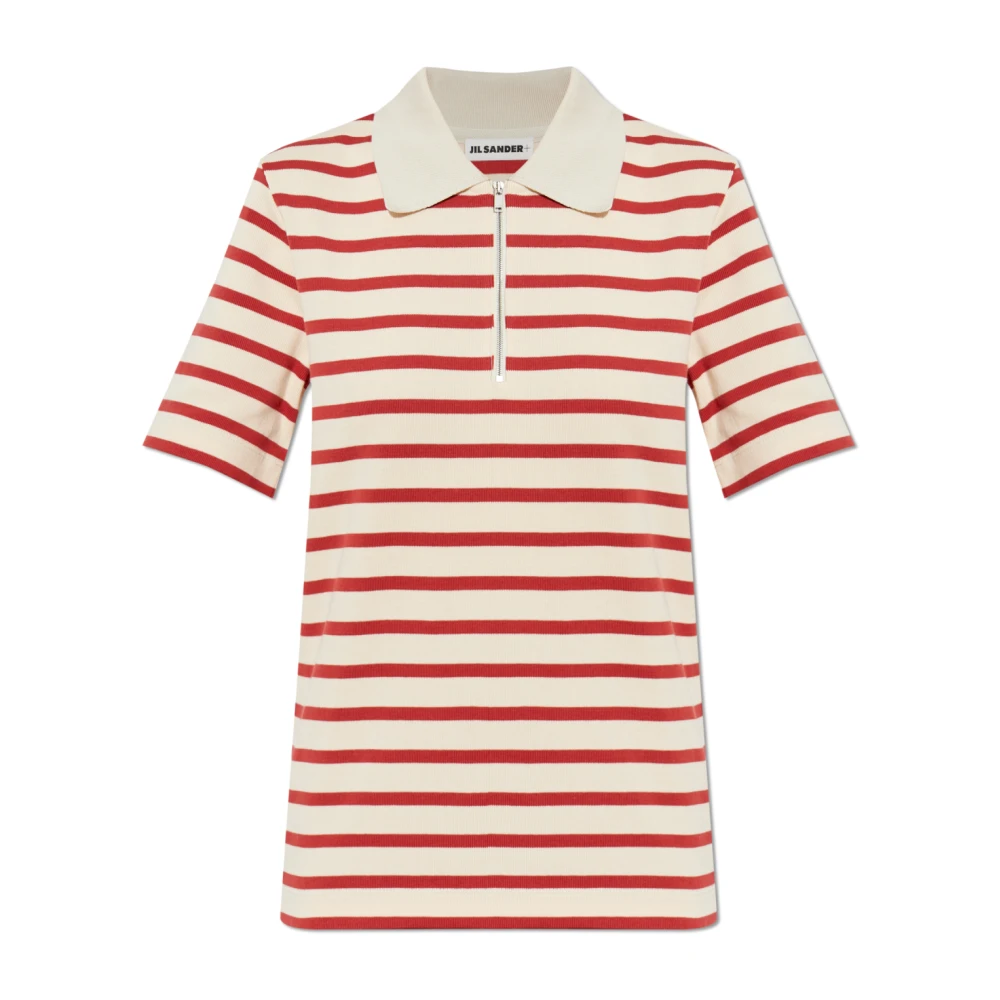 Jil Sander Donna Rosso - Polo A Righe - Tops - M