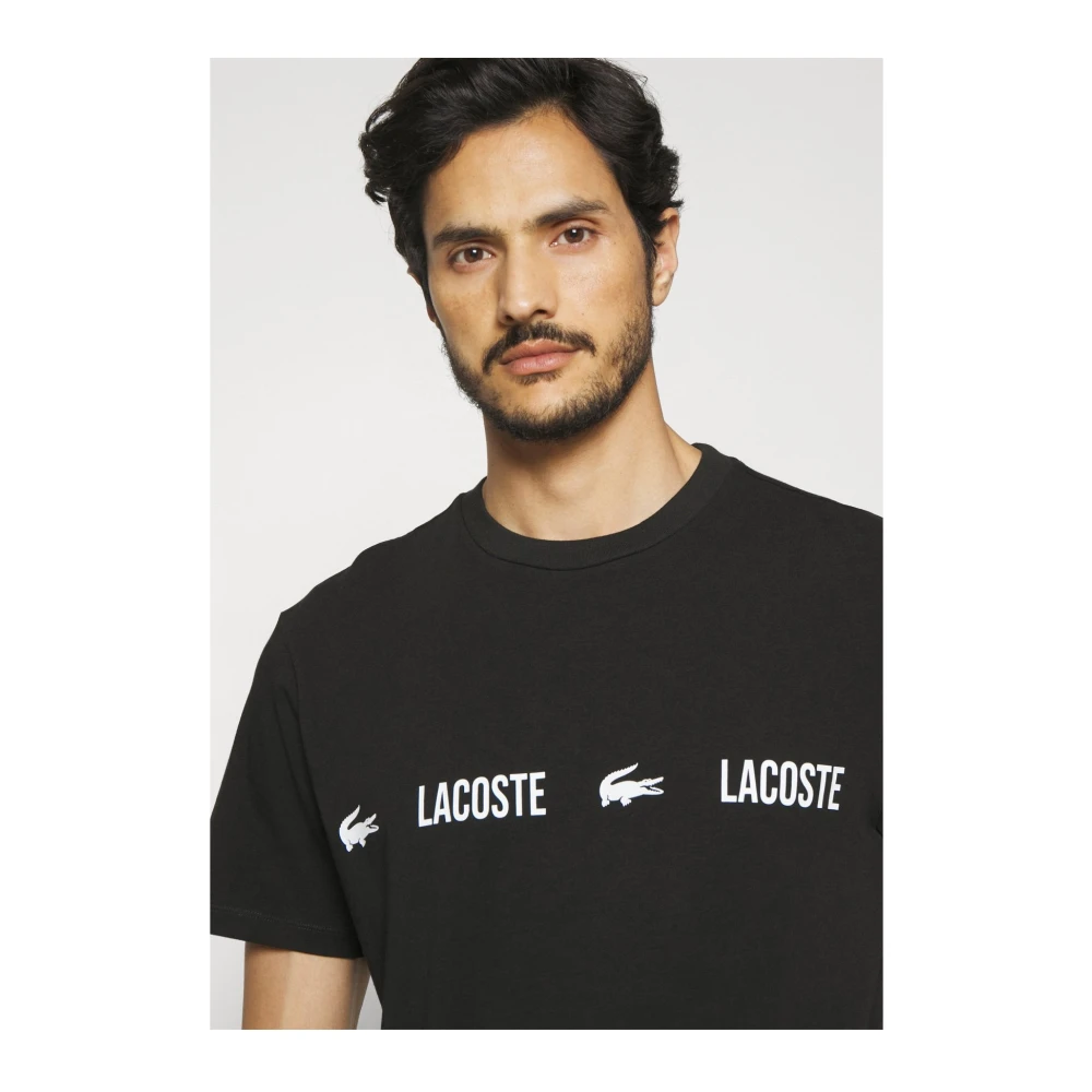 Lacoste Logo Band T-Shirt Black Heren