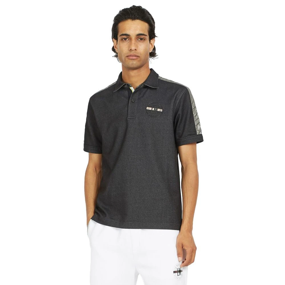 LA MARTINA Zwart Katoenen Poloshirt met Logo Black Heren