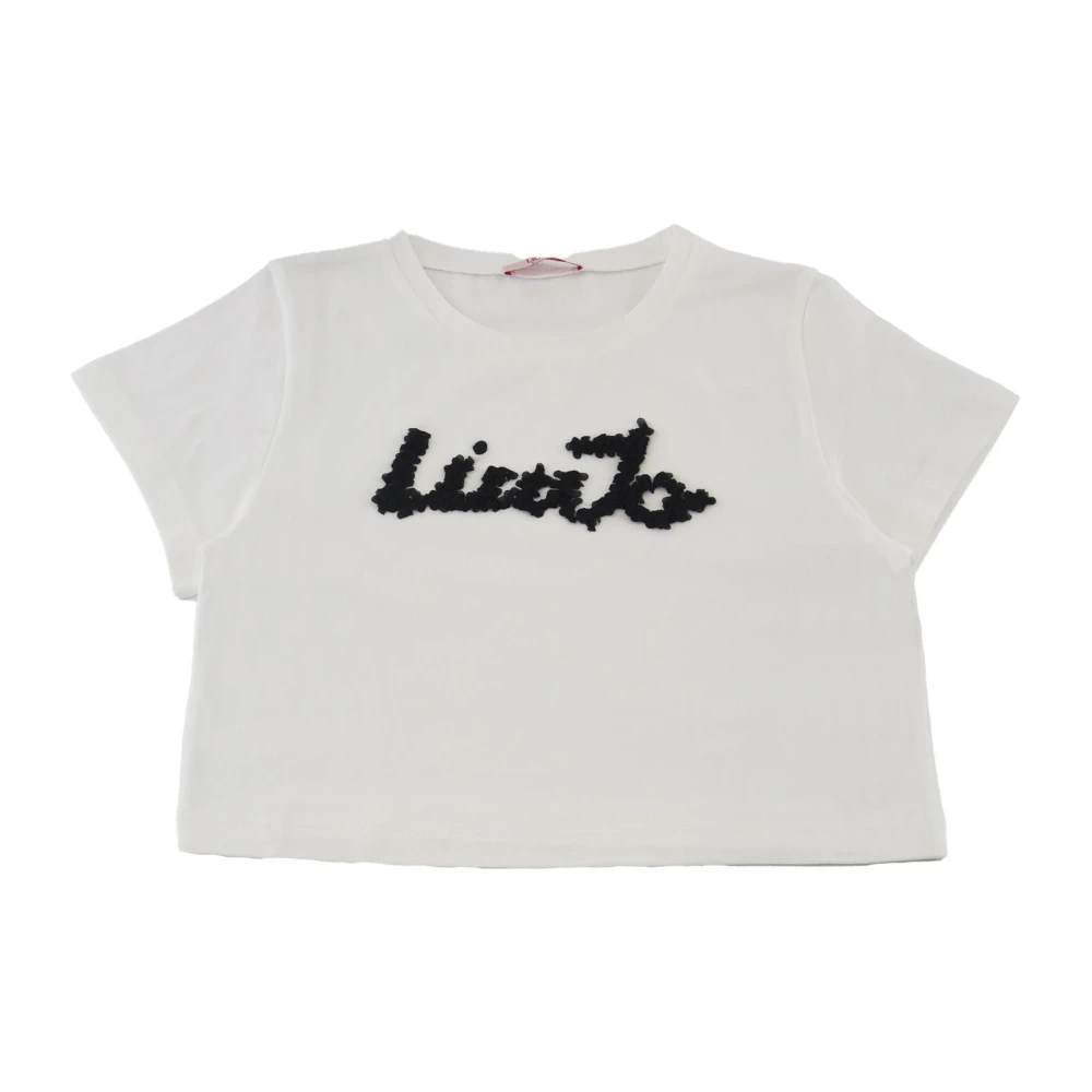 Liu Jo Logo Print Bomull Stretch T-shirt White, Unisex