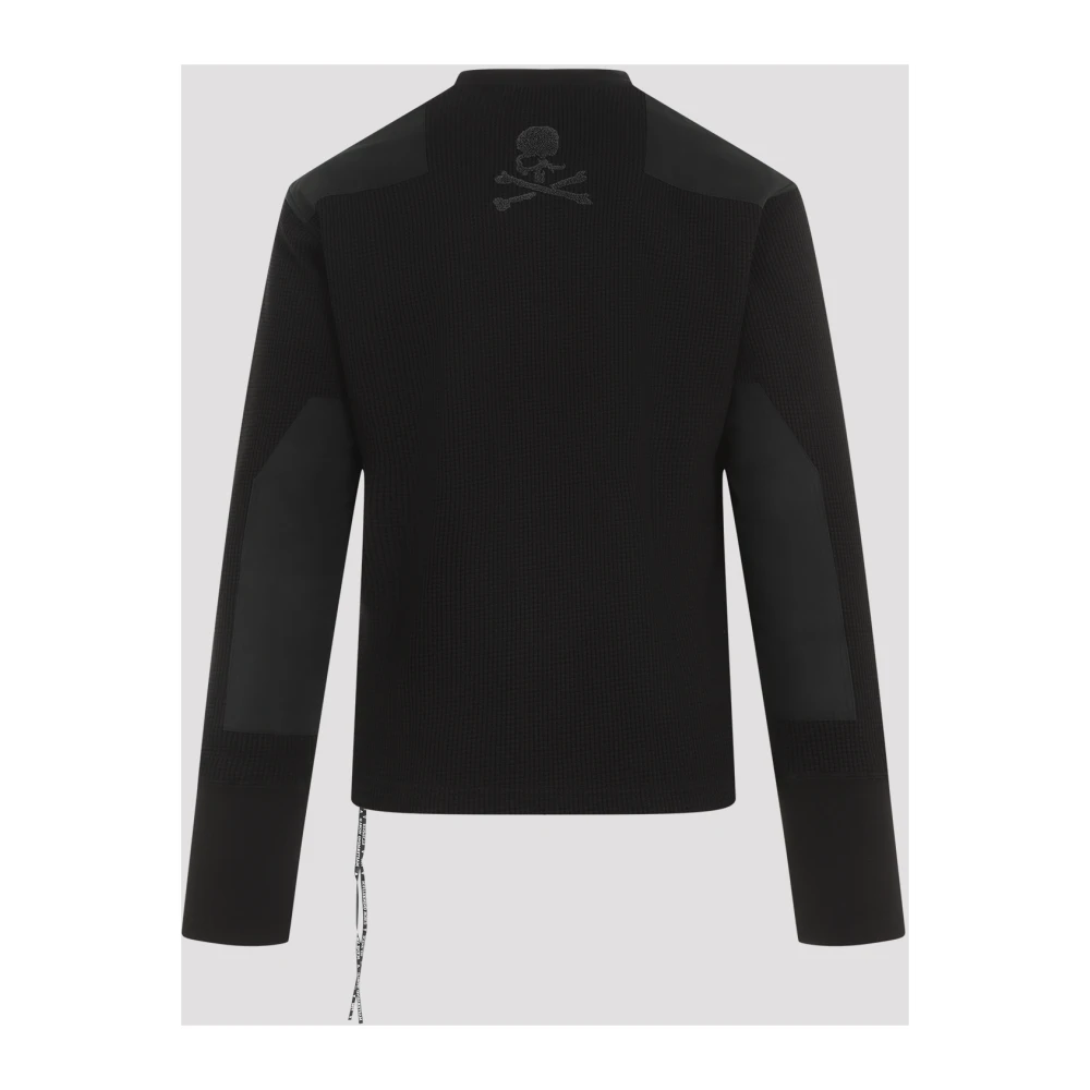 Mastermind World Zwarte Wafel Longsleeve Tee Black Heren