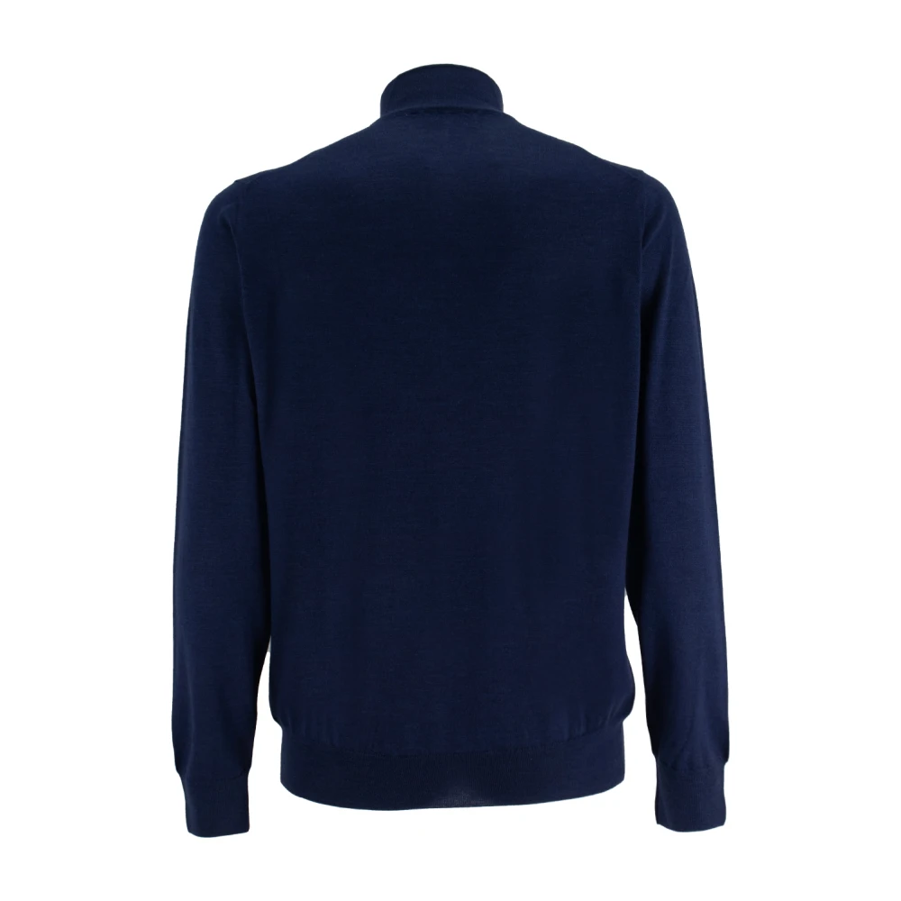 Mauro Ottaviani Zip Sweater Blue Heren