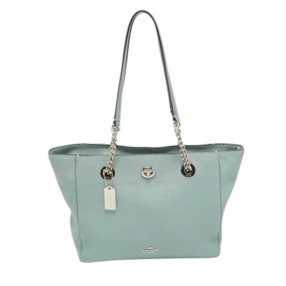 Coach Pre-owned Leather shoulder-bags Blue Dames