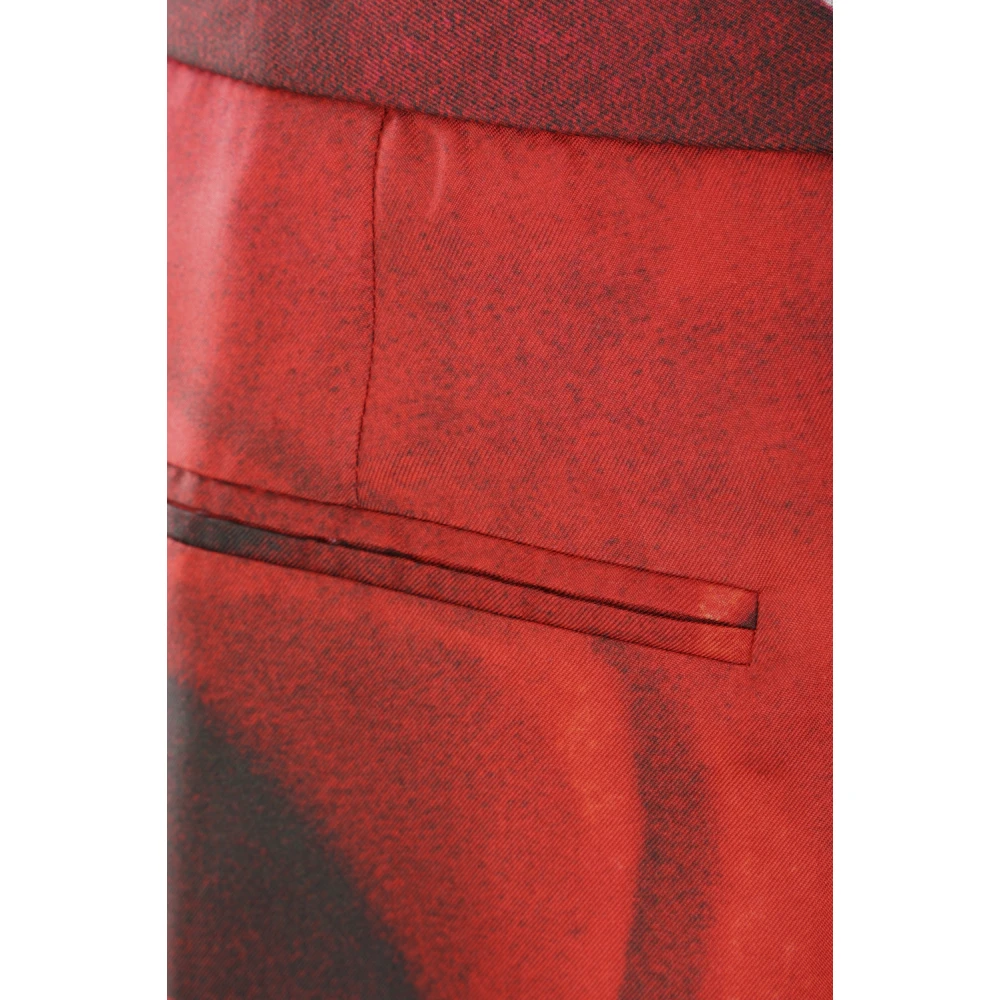 Roberto Cavalli Rode Palazzo Broek met Tuinrozenprint Red Dames