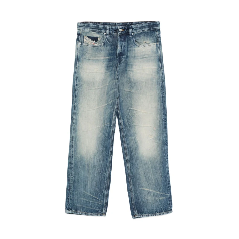 Diesel Men's Blue Straight Jeans - Straight Fit Jeans - W34 - Jeans