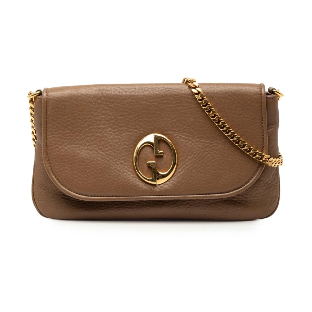 Gucci Vintage Women's Brown Pre-Owned Chain Shoulder Bag