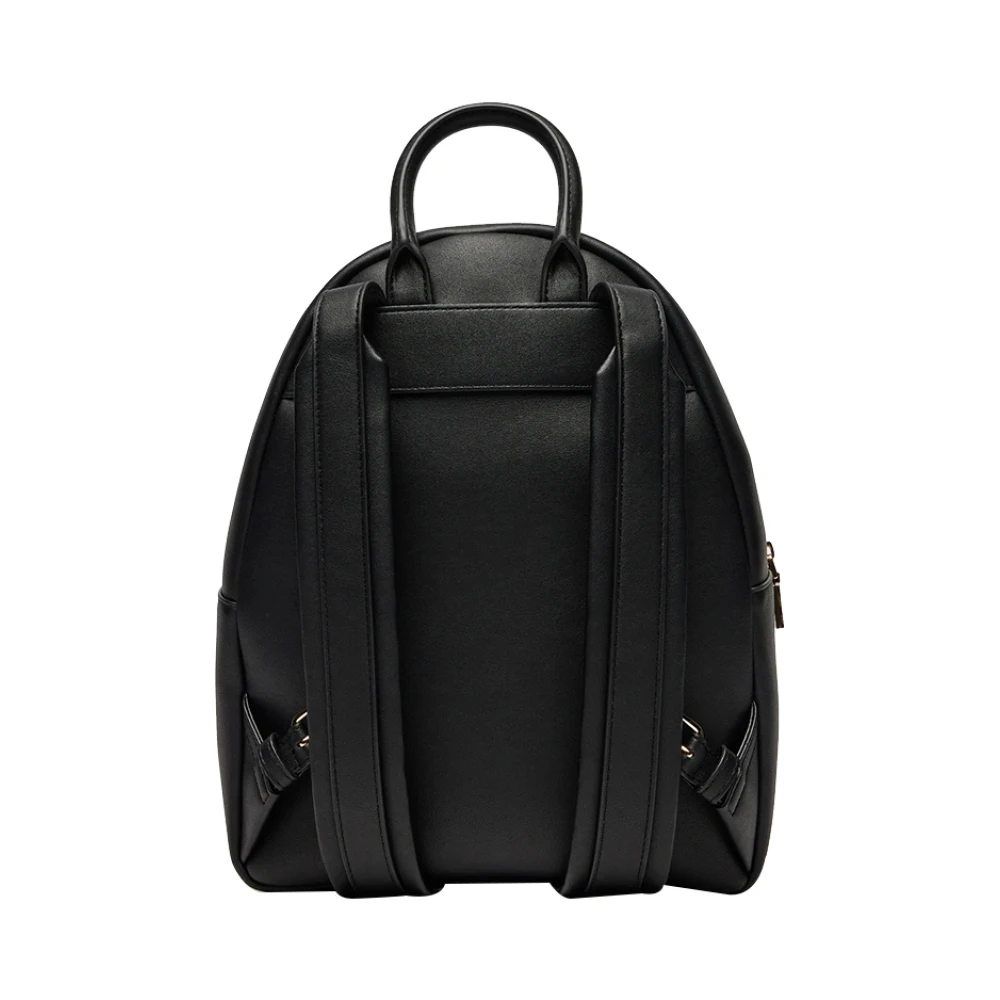Moschino Zwarte Trendy Rugzak met Gouden Details Black Dames
