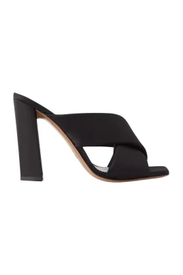 Sandaletter med klack i satin