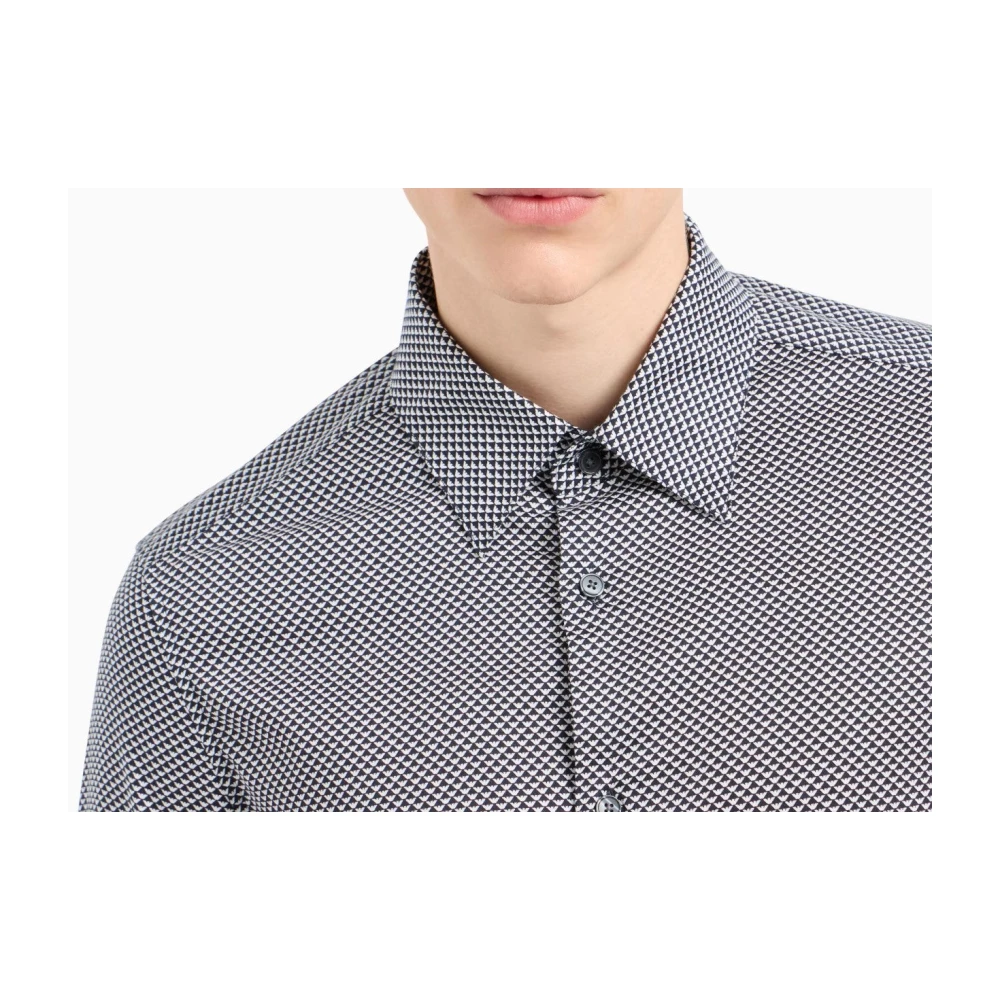 Emporio Armani Zwarte Tiny Eagle Shirt Black Heren