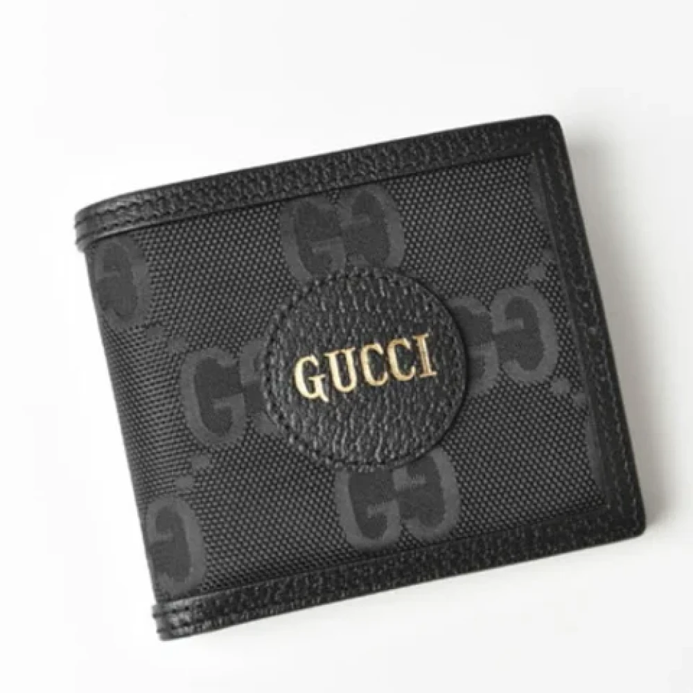 Gucci Vintage Tweedehands Zwarte Leren Portemonnee Black Dames