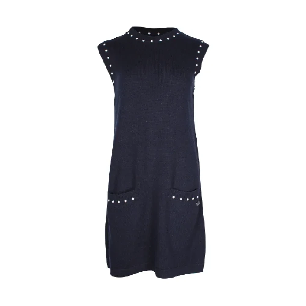 Chanel Vintage Pre-owned Cotton dresses Blue Dames