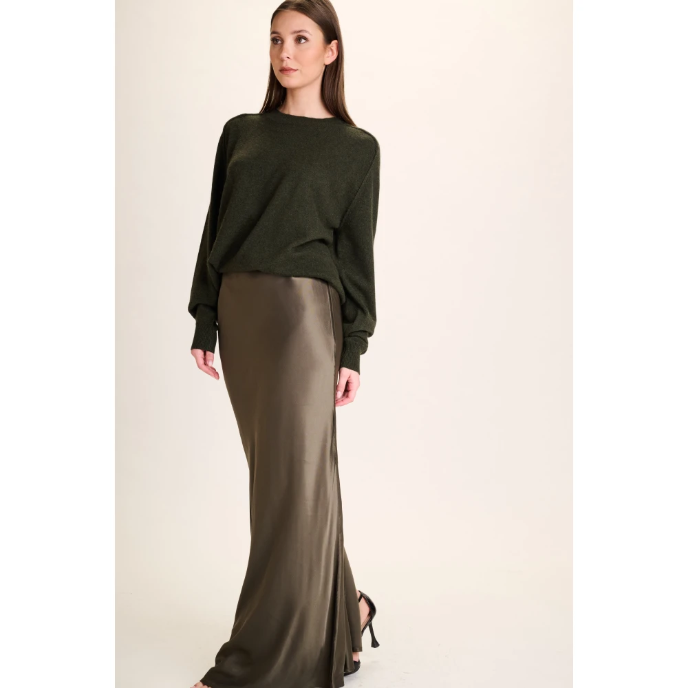 March23 Maxi-rok met bloemenprint Green Dames