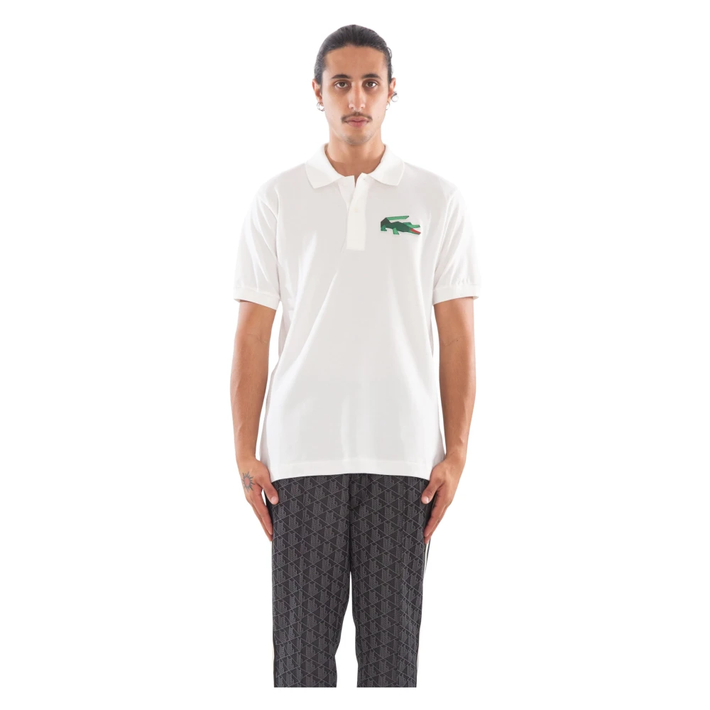 Lacoste Badge Polo Shirt in 70V White Heren
