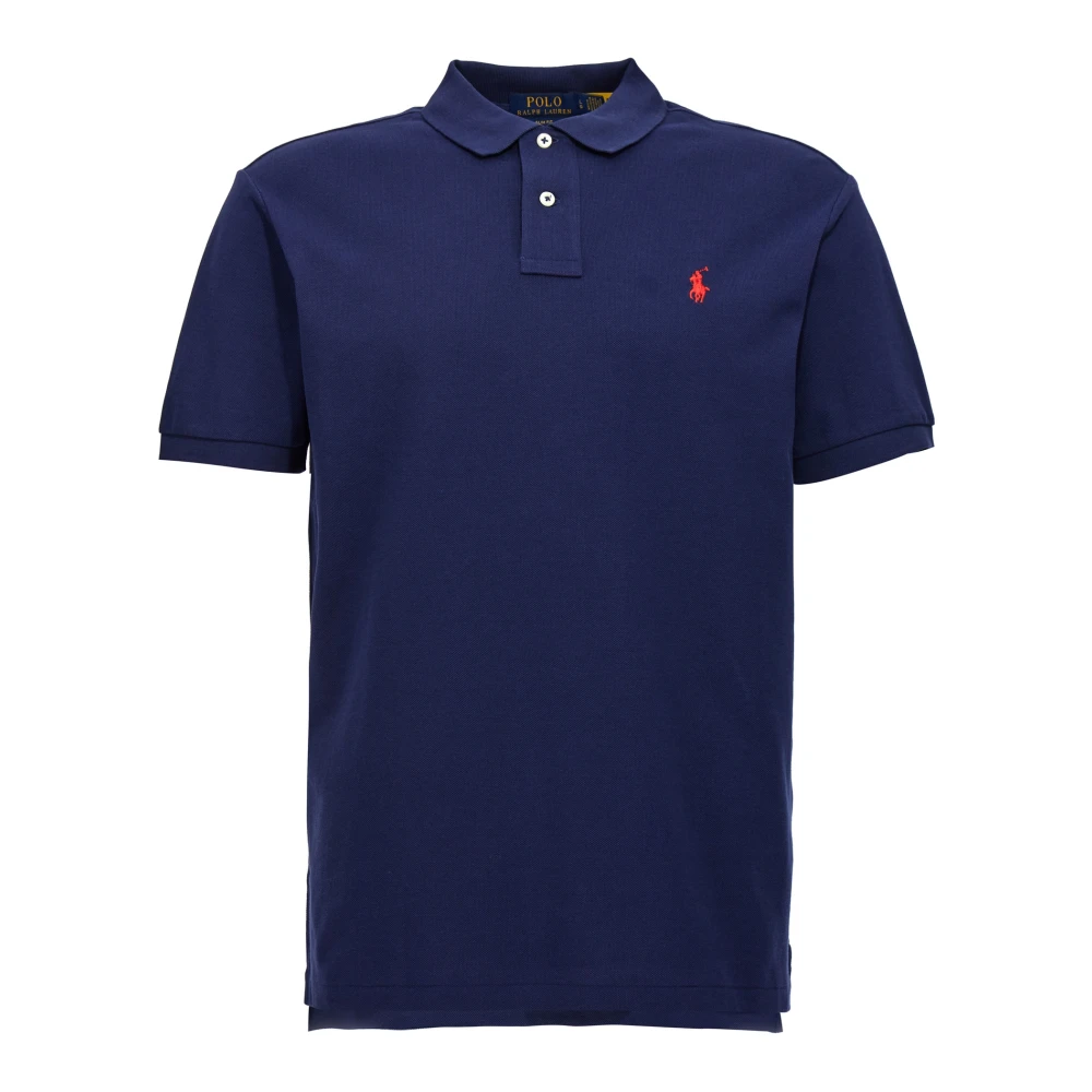 Polo Ralph Lauren Herr Blå Toppar S, Bomull, Slim Fit Pikétröja