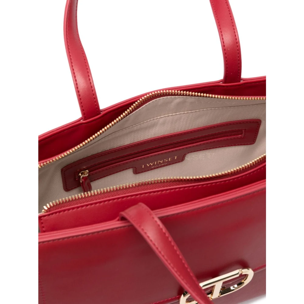 Twinset Rode Imitatie Leren Schoudertas Red Dames