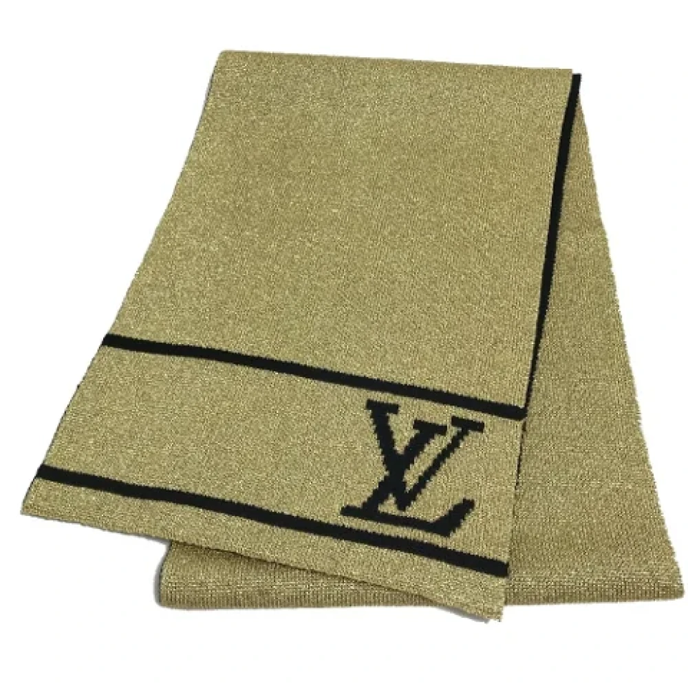 Louis Vuitton Vintage Pre-owned Wool scarves Yellow Dames