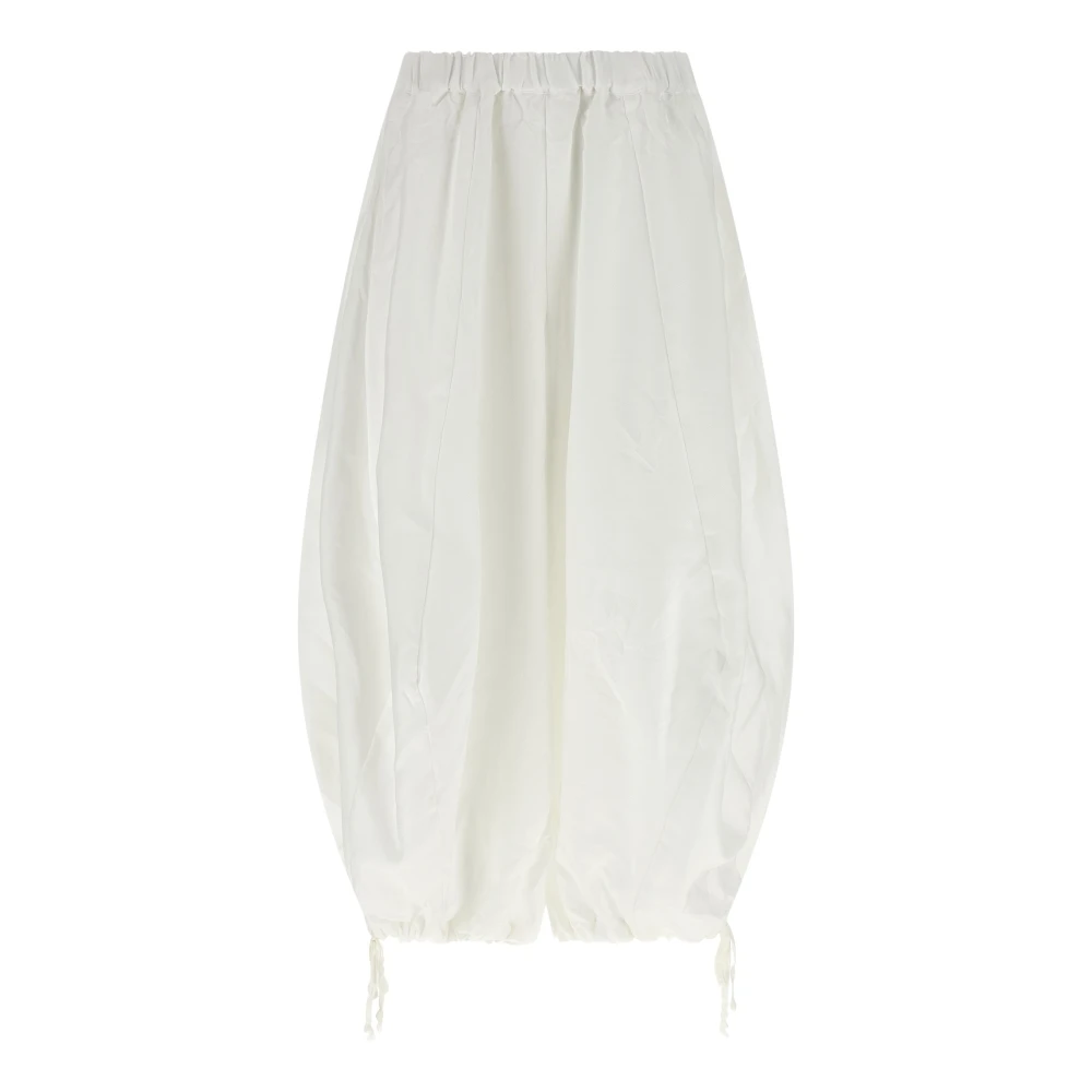 Comme Des Garçons Women's White Wide Trousers, S, Zuava Wide Trousers